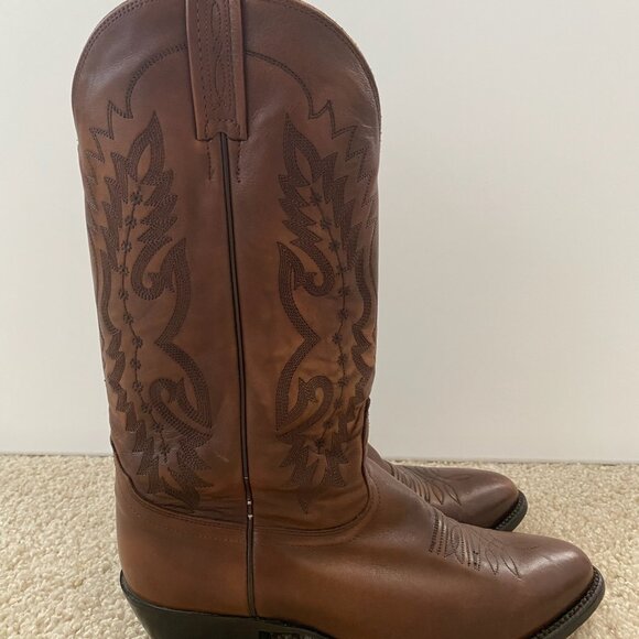 Men\'s NOCONA Brown Leather 8 EE Western Cowboy Dress Boot Point Toe main image 4